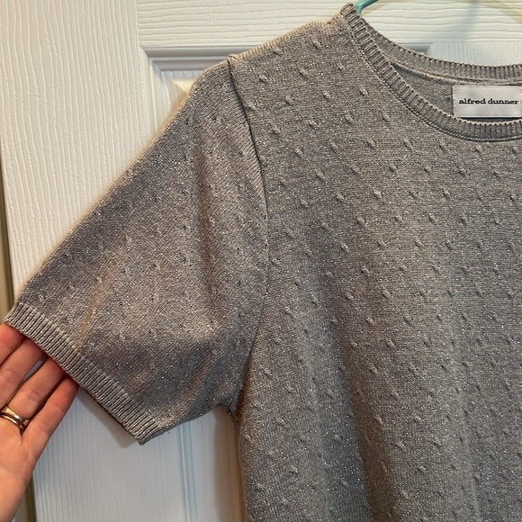 EUC Acrylic Sparkly Gray Sweater Top - Picture 4 of 6